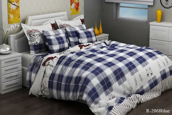 Комплект постільної білизни R2068 blue