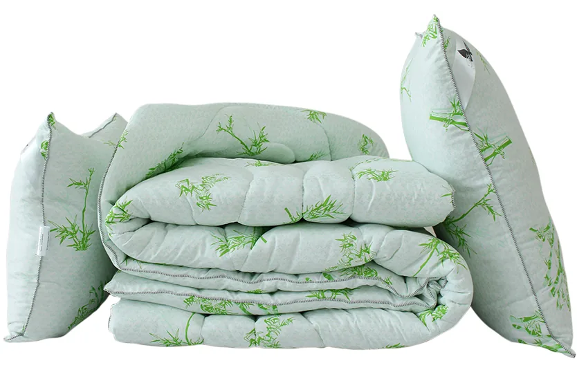 Ковдра "Eco-Bamboo white" 1.5-сп. + 2 подушки 50х70