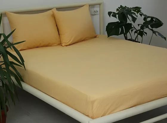Простирадло на резинці + наволочки 180х200х20 Apricot Cream