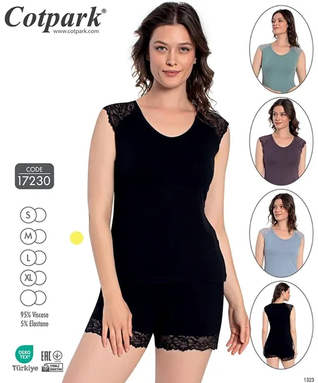 Піжама жіноча 17230 black — купити в Україні