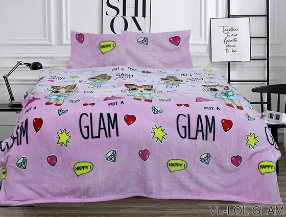 Комплект постільної білизни велсофт (мікрофібра) LOL GLAM